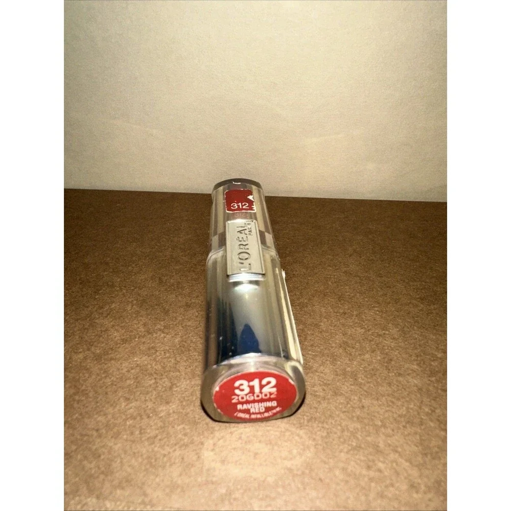 L'Oréal Paris Infallible Le Rouge Lipstick 312 RAVISHING RED, silver tube